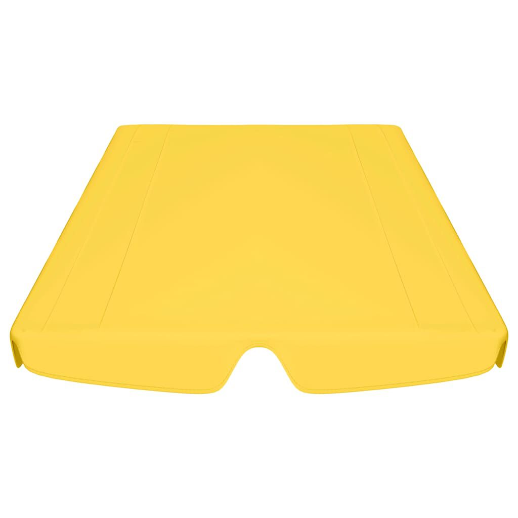 vidaXL Replacement Canopy for Garden Swing Yellow 188/168x145/110 cm