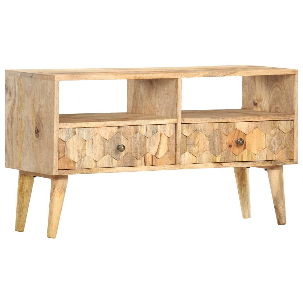 vidaXL TV Cabinet 90x30x50 cm Solid Mango Wood