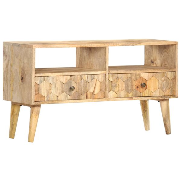 vidaXL TV Cabinet 90x30x50 cm Solid Mango Wood
