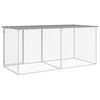 vidaXL Chicken Cage with Roof Light Grey 203x98x90 cm Galvanised Steel
