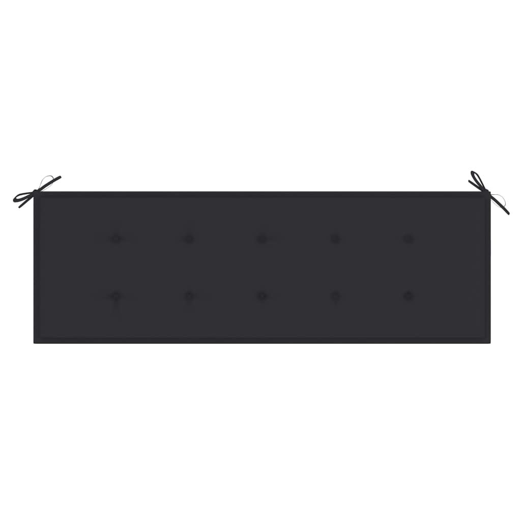 vidaXL 3-Seater Garden Bench with Cushion 150 cm Solid Eucalyptus Wood
