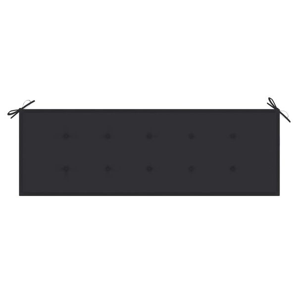 vidaXL 3-Seater Garden Bench with Cushion 150 cm Solid Eucalyptus Wood