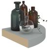 vidaXL Floating Corner Shelf Grey 25x25x3.8 cm MDF