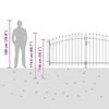 vidaXL Garden Gate with Lock Grey 125 x 300 cm Steel