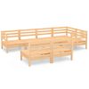 vidaXL 7 Piece Garden Lounge Set Solid Pinewood