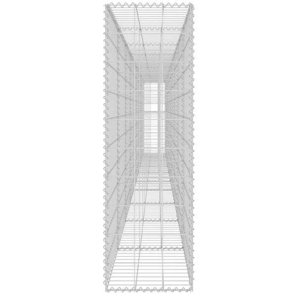 vidaXL Gabion Wall with Covers Galvanised Steel 600x30x100 cm