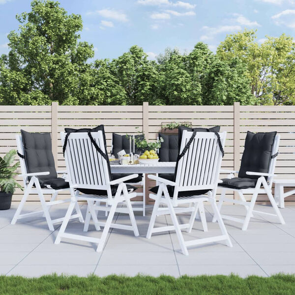 vidaXL Highback Chair Cushions 6 pcs Anthracite Oxford Fabric