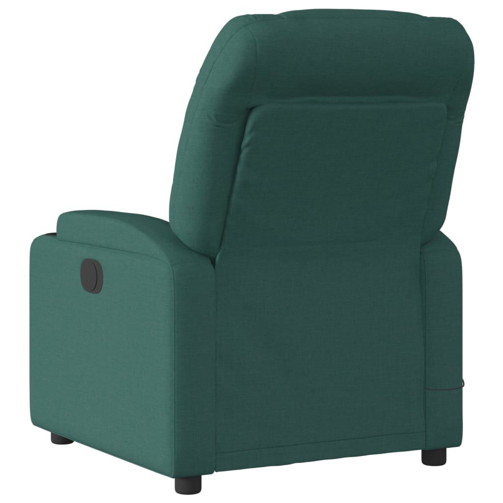vidaXL Massage Recliner Chair Dark Green Fabric