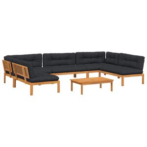 vidaXL 6 Piece Garden Pallet Sofa Set with Cushions Solid Wood Acacia