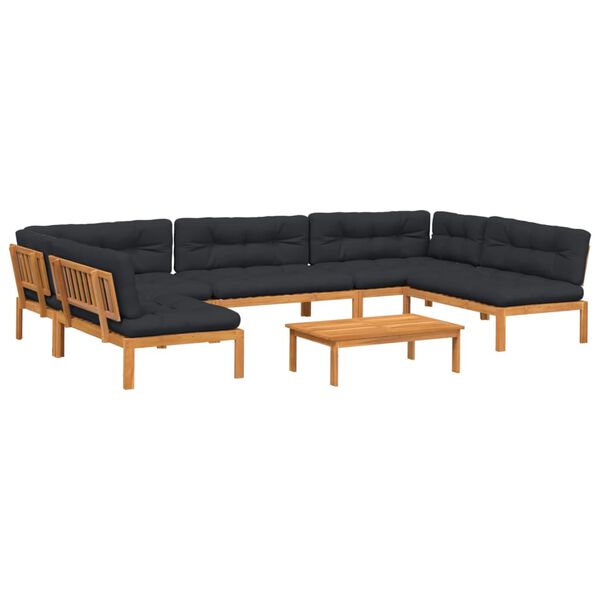 vidaXL 6 Piece Garden Pallet Sofa Set with Cushions Solid Wood Acacia