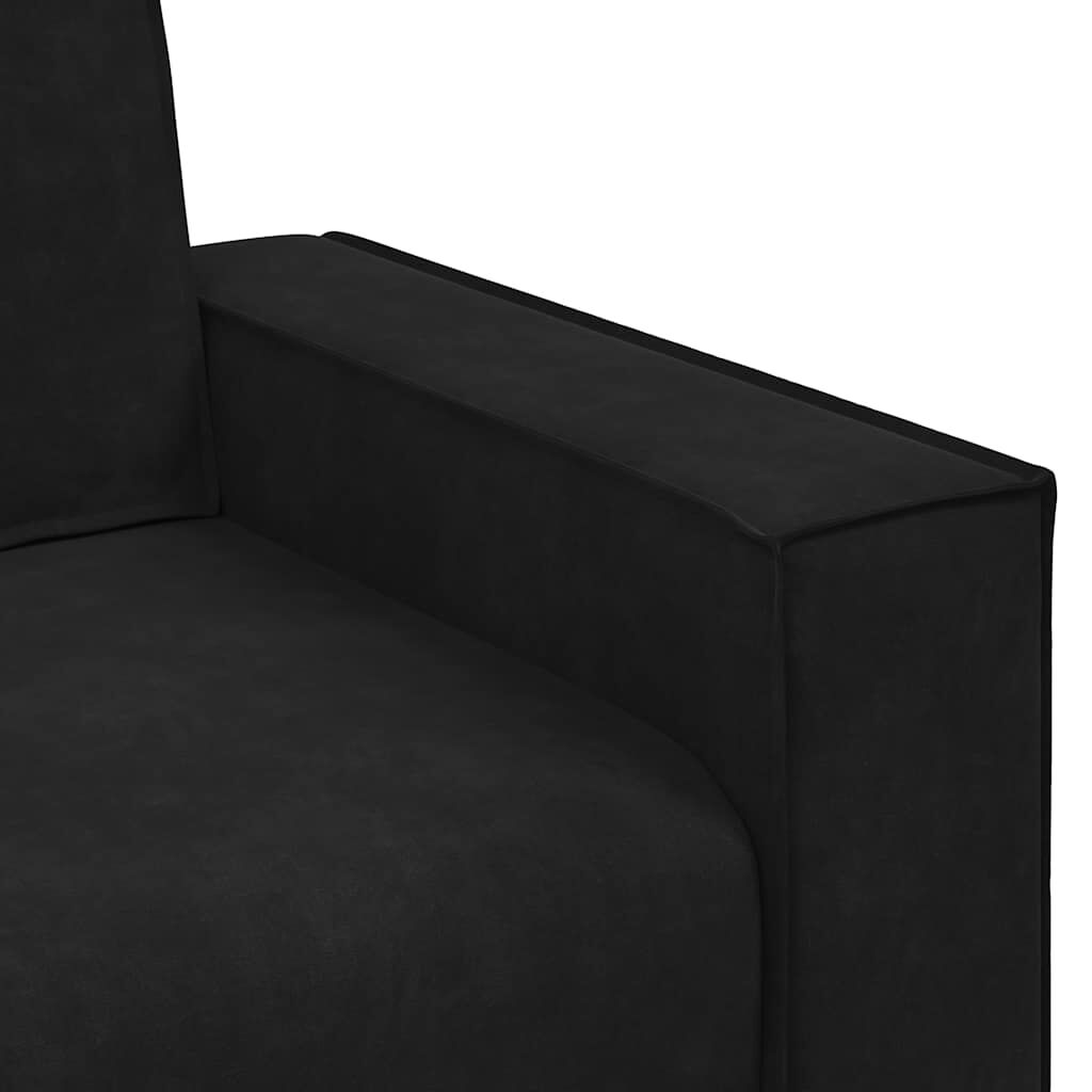 vidaXL 2 Piece Sofa Set with Cushions Black Velvet