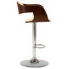 vidaXL Bar Stool Cream Bent Wood and Faux Leather
