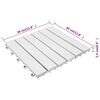 vidaXL Decking Tiles 30 pcs White 30x30 cm Solid Wood Acacia