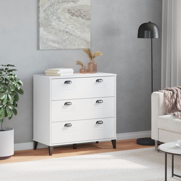 vidaXL Drawer Cabinet VIKEN White Engineered Wood