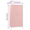 vidaXL Wardrobe Pink 90x50x180 cm Steel