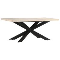 vidaXL Dining Table 180x90x76 cm Solid Bleached Mango Wood