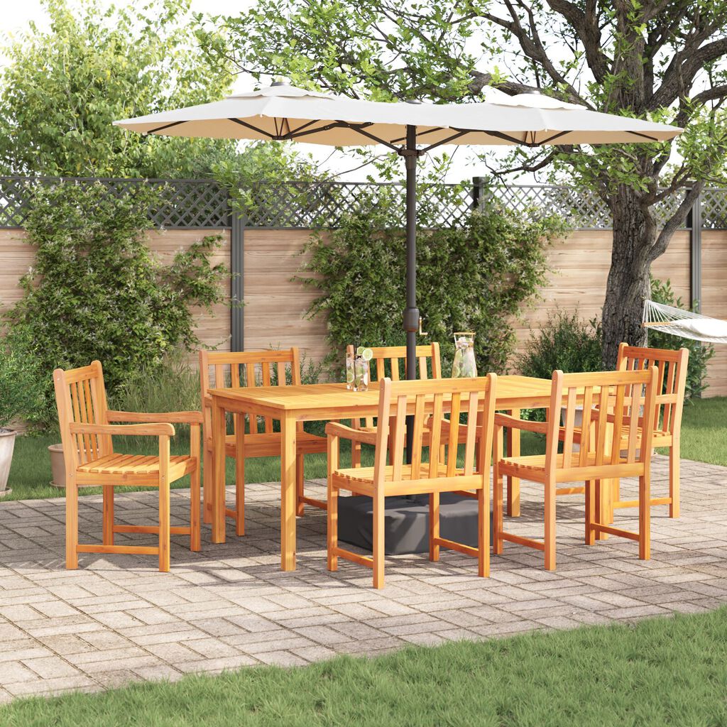 vidaXL 7-Piece Garden Dining Set - Solid Wood Acacia