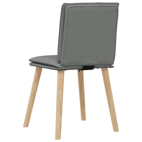 vidaXL Dining Chairs 4 pcs Dark Grey Fabric