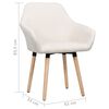 vidaXL Dining Chairs 2 pcs Cream Fabric