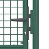 vidaXL Fence Gate Steel 100x150 cm Green