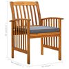 vidaXL Garden Dining Chairs 2 pcs with Cushions Solid Acacia Wood