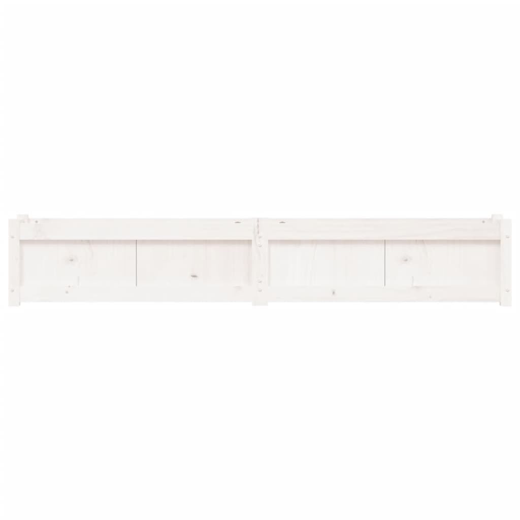 vidaXL Garden Planter White 180x31x31 cm Solid Wood Pine