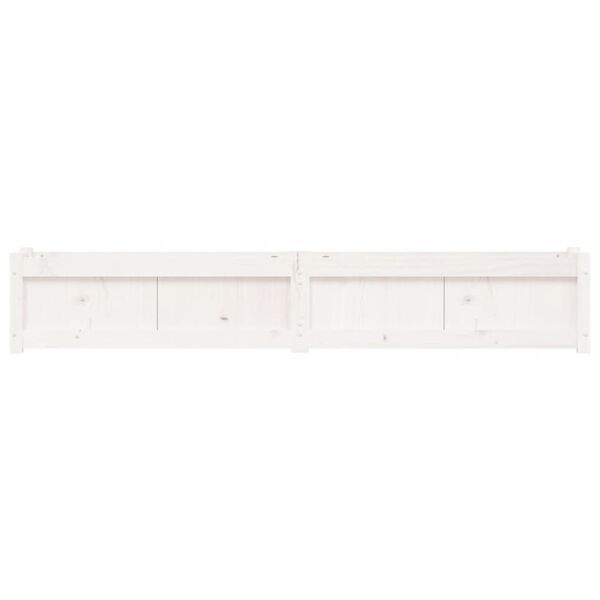 vidaXL Garden Planter White 180x31x31 cm Solid Wood Pine