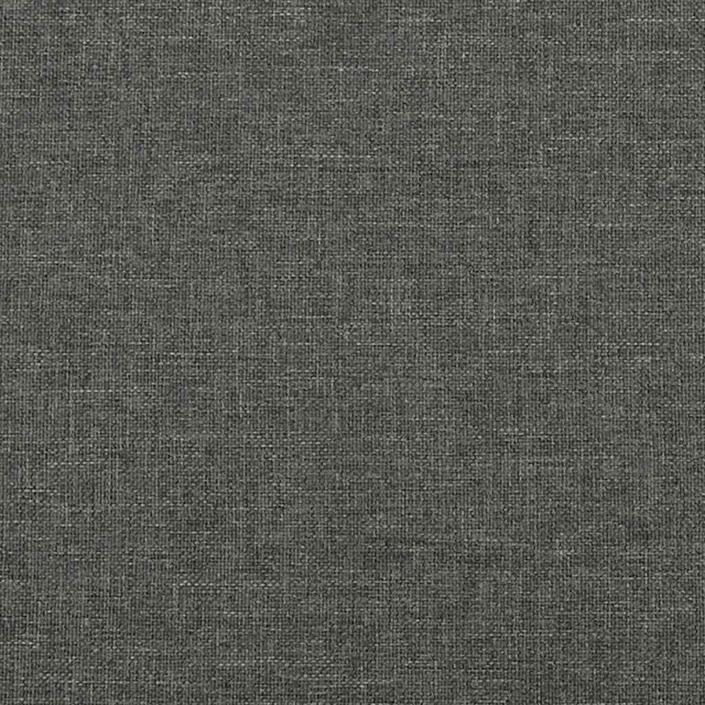 vidaXL Bed Frame without Mattress Dark Grey 100x190 cm Twin Fabric