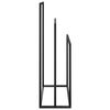 vidaXL Freestanding Towel Rack Black 48x24x79 cm Iron
