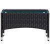 vidaXL 5 Piece Garden Lounge Set With Cushions Poly Rattan Black
