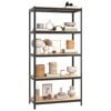 vidaXL 5-Layer Shelves 2 pcs Anthracite Steel&Engineered Wood