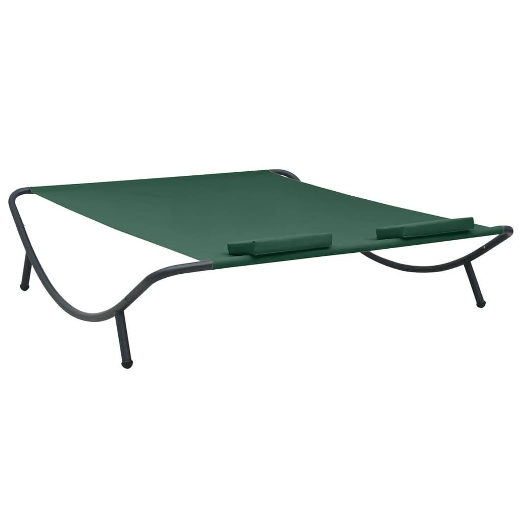 vidaXL Outdoor Lounge Bed Fabric Green