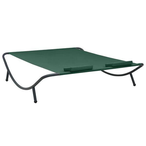 vidaXL Outdoor Lounge Bed Fabric Green