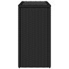 vidaXL Garden Side Table with Glass Top Black 58x27.5x55 cm Poly Rattan