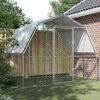 vidaXL Chicken Cage with Roof and Door Silver Galvanised Steel