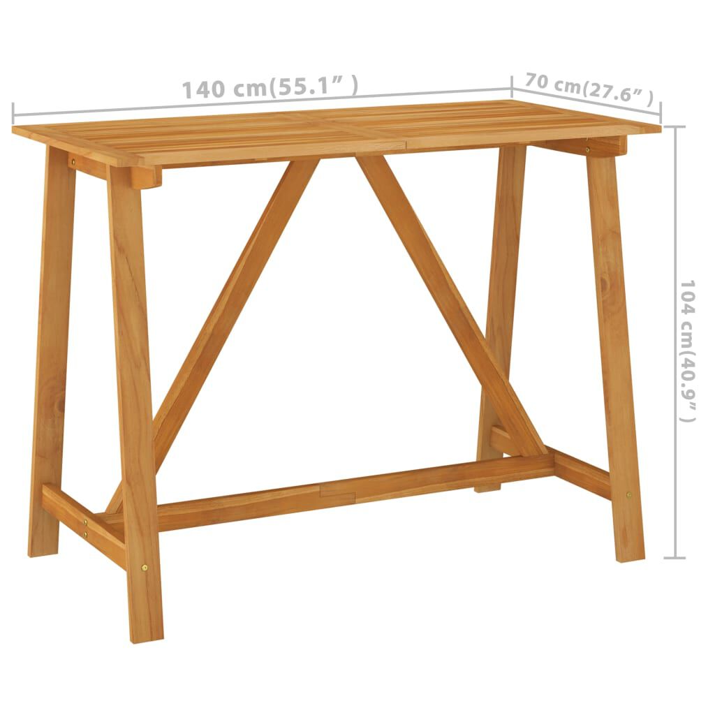 vidaXL 5 Piece Garden Bar Set with Cushions Brown