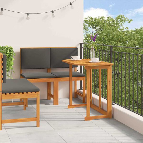 vidaXL Garden Bistro Set 3 pcs Brown Solid Acacia Wood