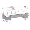 vidaXL Sofa Set with Cushion 7 pcs Grey Poly Rattan