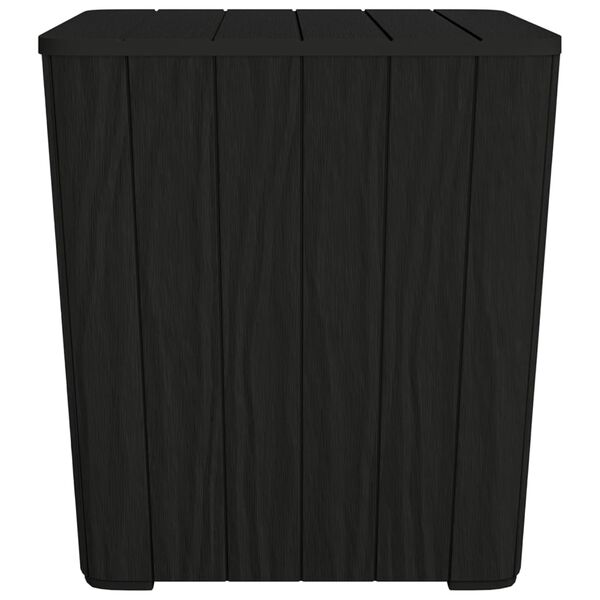 vidaXL Garden Table with Removable Lid Black Polypropylene