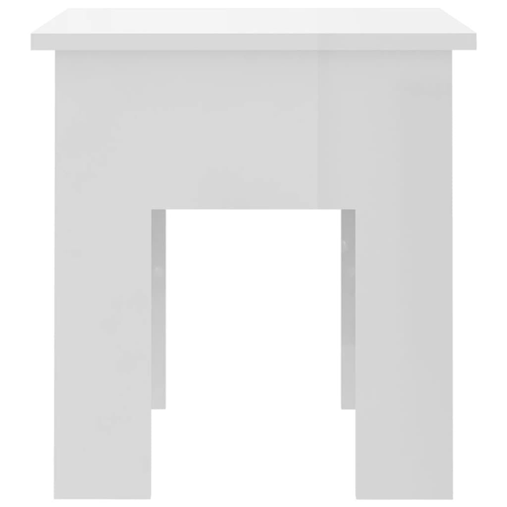 vidaXL Coffee Table High Gloss White 40x40x42 cm Engineered Wood