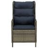 vidaXL 7 Piece Outdoor Dining Set with Cushions Poly Rattan Brown