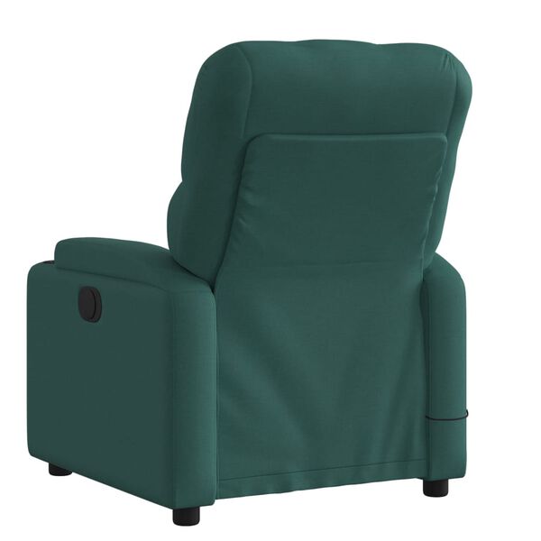vidaXL Massage Recliner Chair Dark Green Fabric