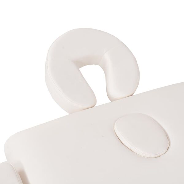 vidaXL 3-Zone Folding Massage Table and Stool Set 10 cm Thick White
