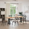 vidaXL Dining Table Legs 2 pcs Black 60x(72-73.3) cm Steel