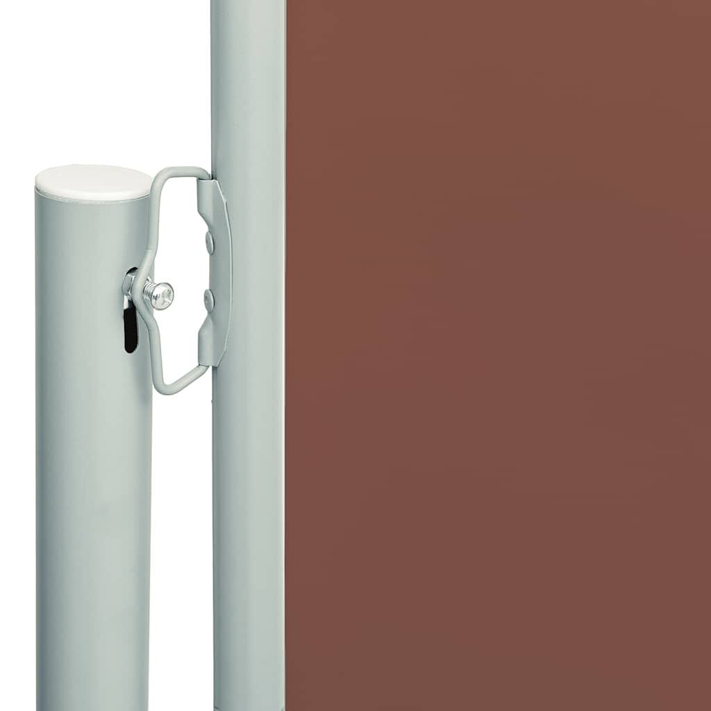 vidaXL Patio Retractable Side Awning 117x600 cm Brown