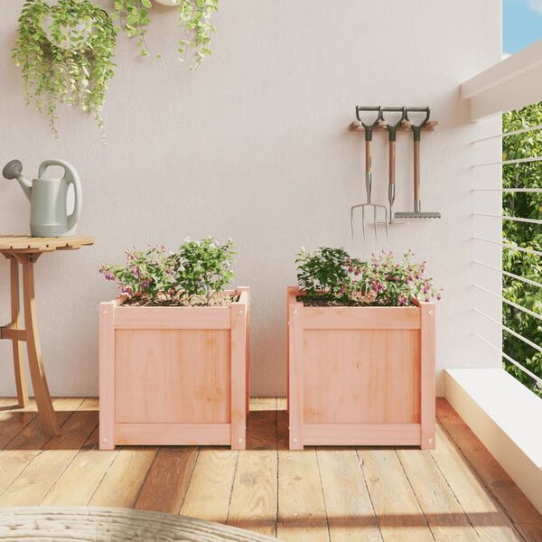 vidaXL Garden Planters 2 pcs Solid Wood Douglas