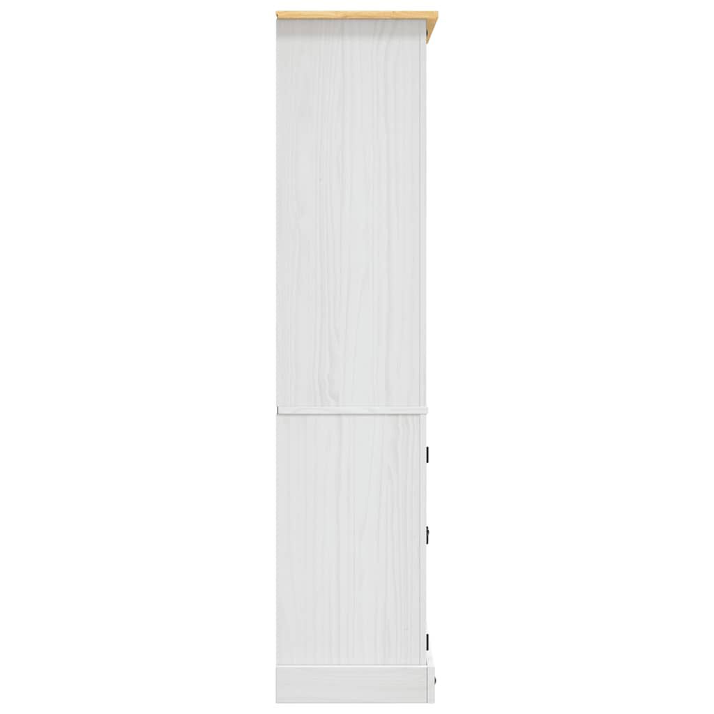 vidaXL Cupboard Mexican Pine Corona Range White 80x40x170 cm