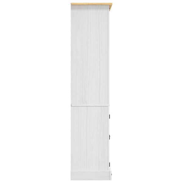 vidaXL Cupboard Mexican Pine Corona Range White 80x40x170 cm