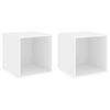 vidaXL Wall Cabinets 2 pcs White 37x37x37 cm Engineered Wood
