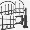 vidaXL Fence Gate Grey 102 x 200 cm Steel